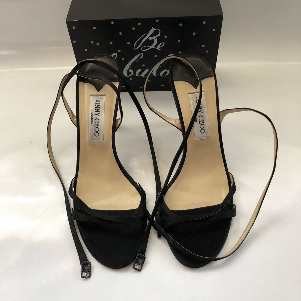 Jimmy Choo London open toe satin  Sandals.